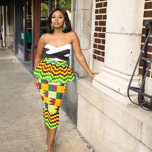 Kente Peplum Skirt image 4