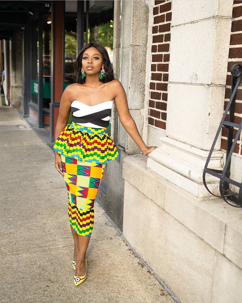 Kente Peplum Skirt image 4