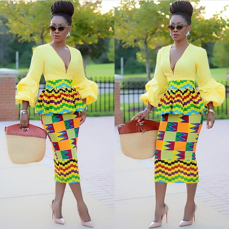 Kente Peplum Skirt image 3