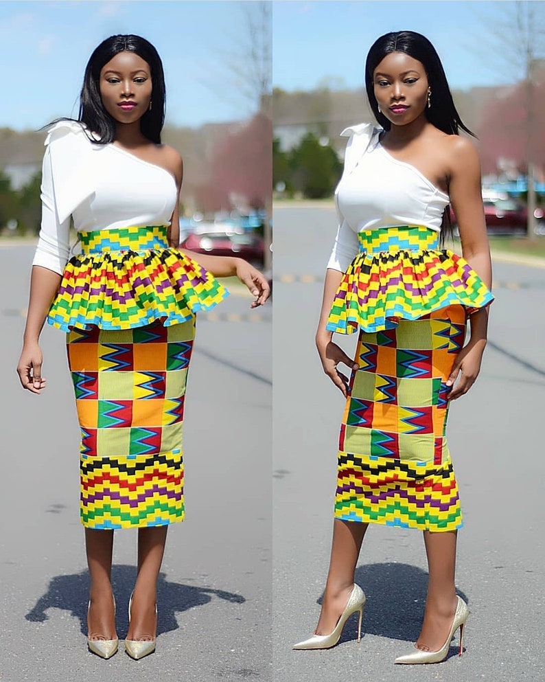 Kente Peplum Skirt image 6