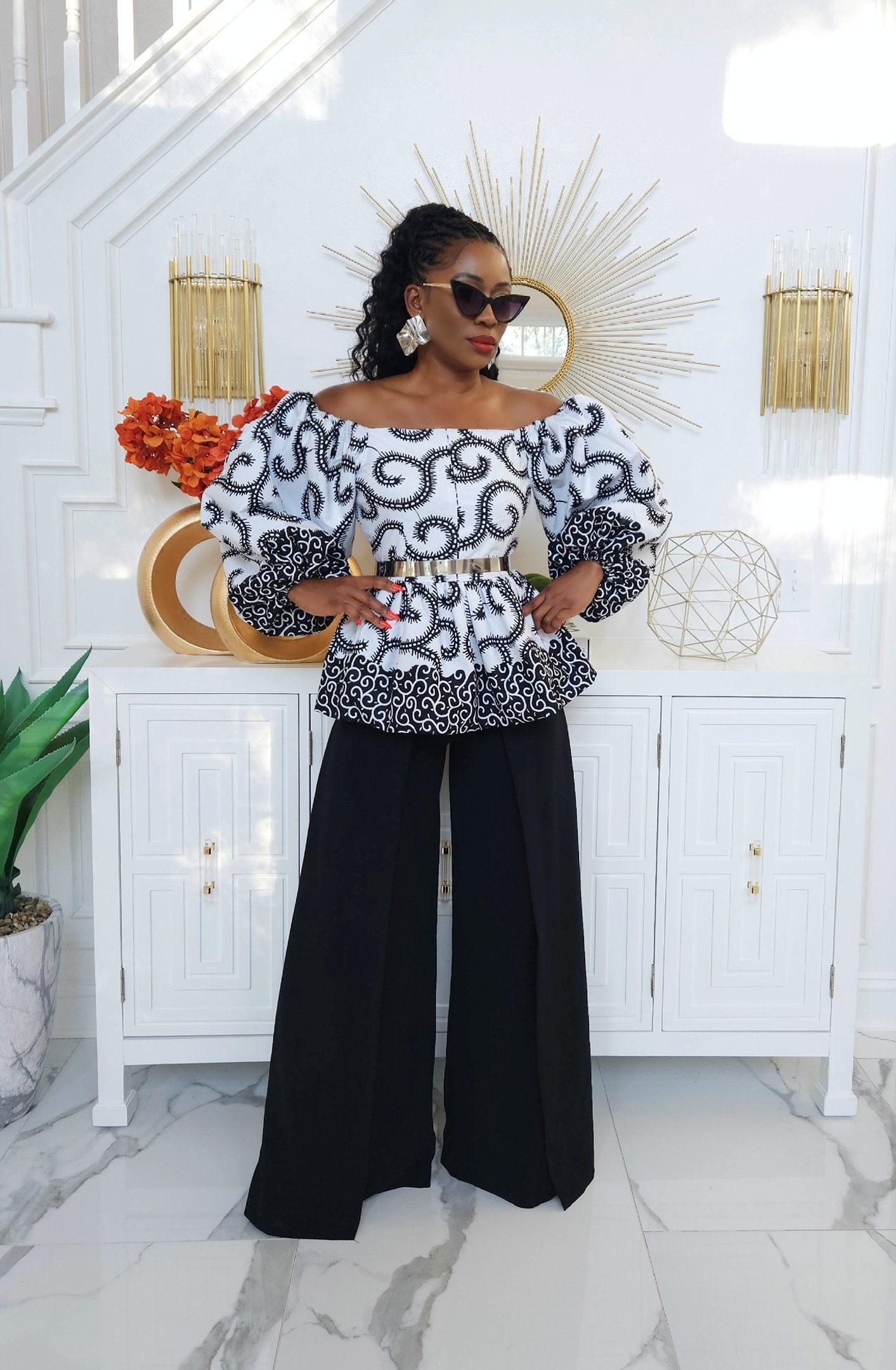 Kare Yaka Peplum Tank Top