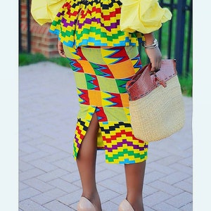 Kente Peplum Skirt image 2