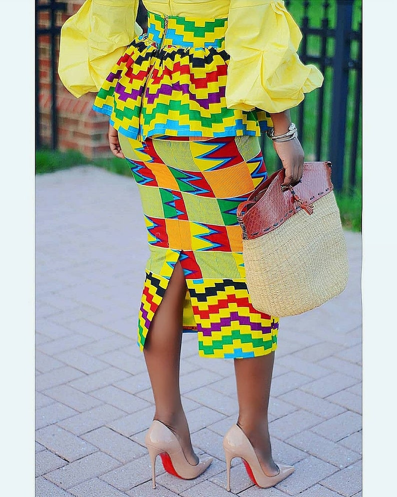 Kente Peplum Skirt image 2