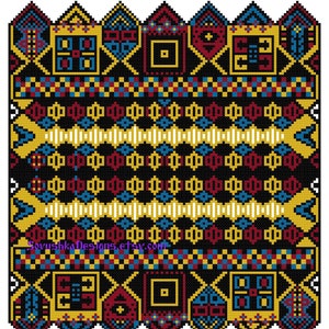 Geometric Tapestry - Medieval Inspired - Cross Stitch Pattern - Digital PDF