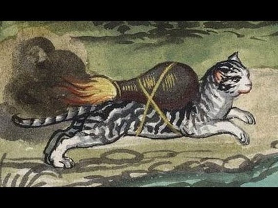 中世の爆弾猫 - 16 世紀 - イルミネーション - クロスステッチ