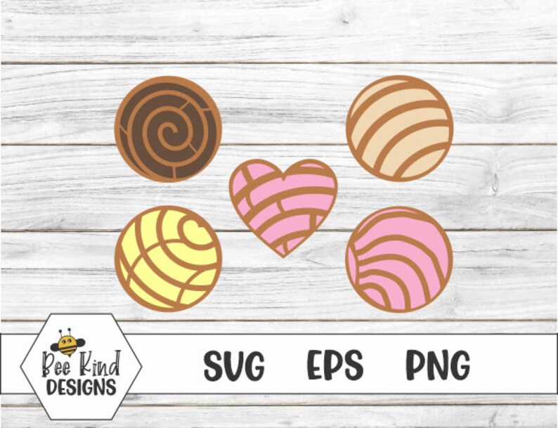 Download Concha Pan dulce Mexican sweet bread SVG Bundle | Etsy