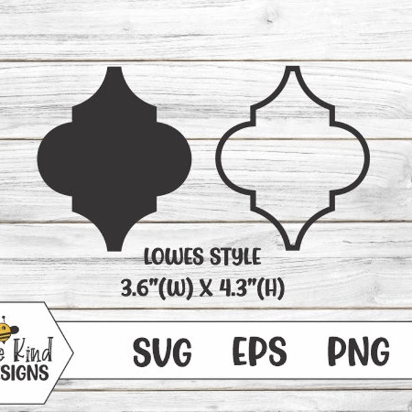 Arabesque Tile Template SVG/ Includes both Lowes and Home Depot