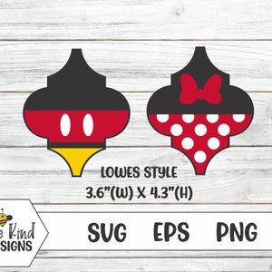 Mickey and Minnie Arabesque Tile SVG Bundle/ Includes both Lowes and Home Depot