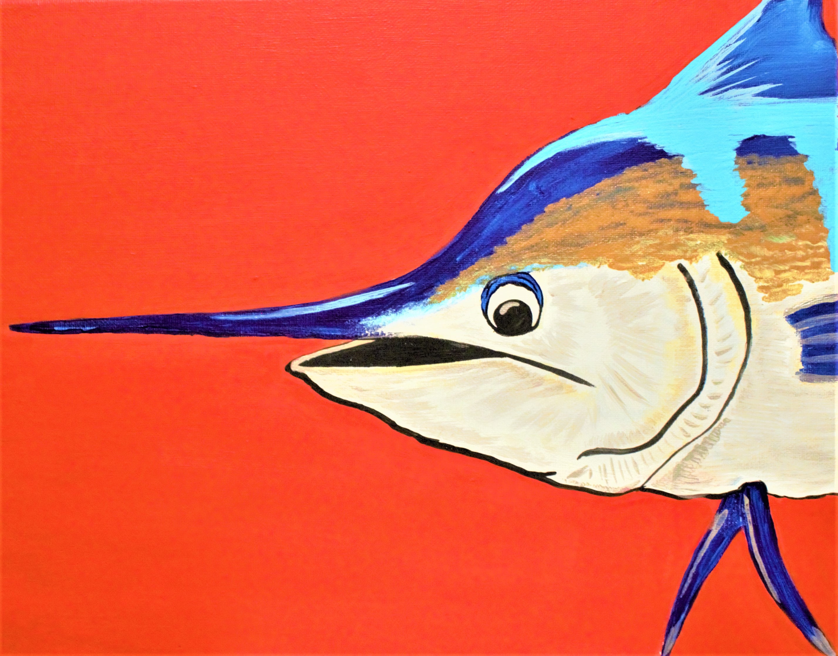 Blue Marlin Art Print Blue Marlin Artwork Billfish Artwork Etsy