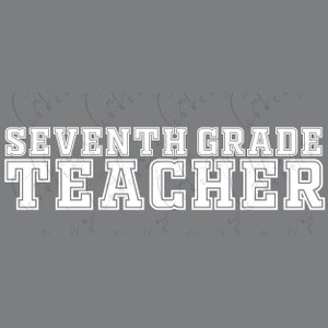 Seventh Grade Teacher Collegiate Design White & Black 2 PNGs // Middle School PNG // Téléchargement instantané // Sublimation Design // Personal Use