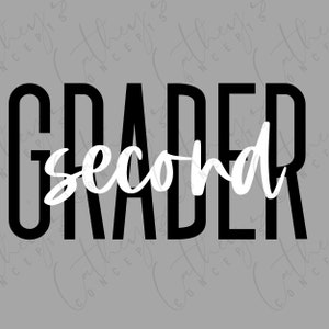 Second Grader PNG Design // School PNG Design // Instant Download // Sublimation Design // Personal Use // Elementary School PNG Design