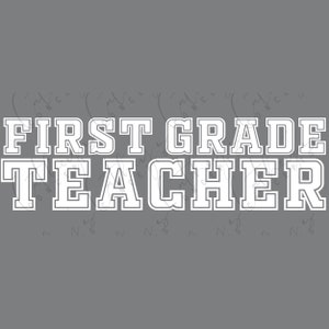 First Grade Teacher Collegiate Design in White & Black 2 PNGs // Elementary PNG // Instant Download // Sublimation Design // Personal Use