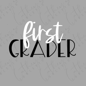 First Grader Stacked Words PNG Design // School PNG Design // Instant Download // Sublimation Design // Elementary PNG Design