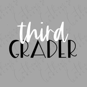 Troisième niveleuse Stacked Words PNG Design // School PNG Design // Instant Download // Sublimation Design // Personal Use // Elementary Design
