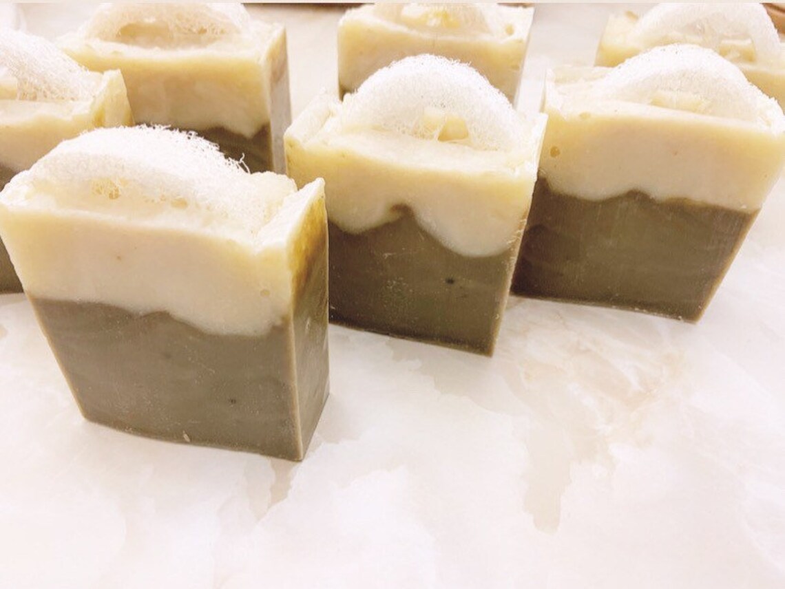 Spa Day Soap Bar with Embedded Loofah Etsy