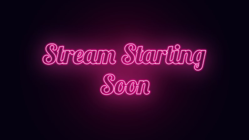 Stream Starting Soon Pink Neon Screen - Etsy