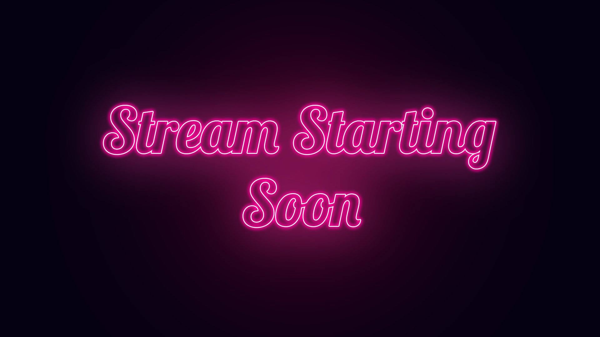 Stream Starting Soon Pink Neon Screen Etsy Canada