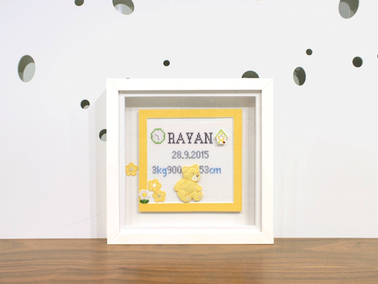 Newborn Baby Boy Stats Frame Personalized Birth Details Etsy
