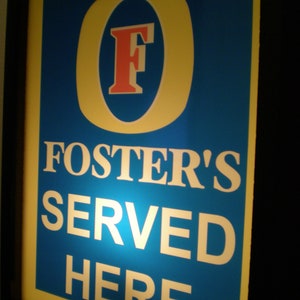 Fosters Beer Sign - Etsy