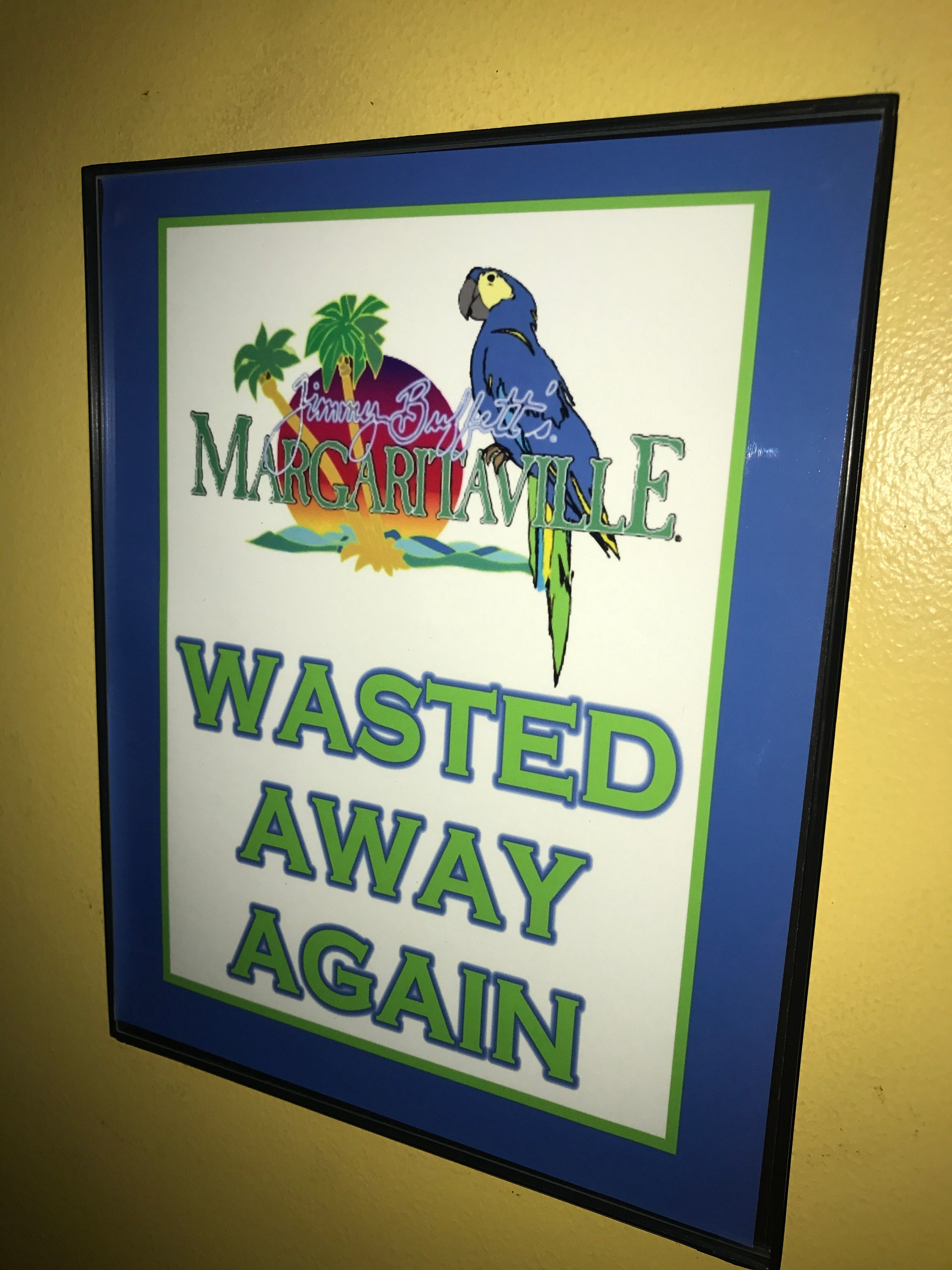 Margaritaville Parrot Jimmy Buffett Bar Framed Advertising Print Man Cave Sign - Etsy