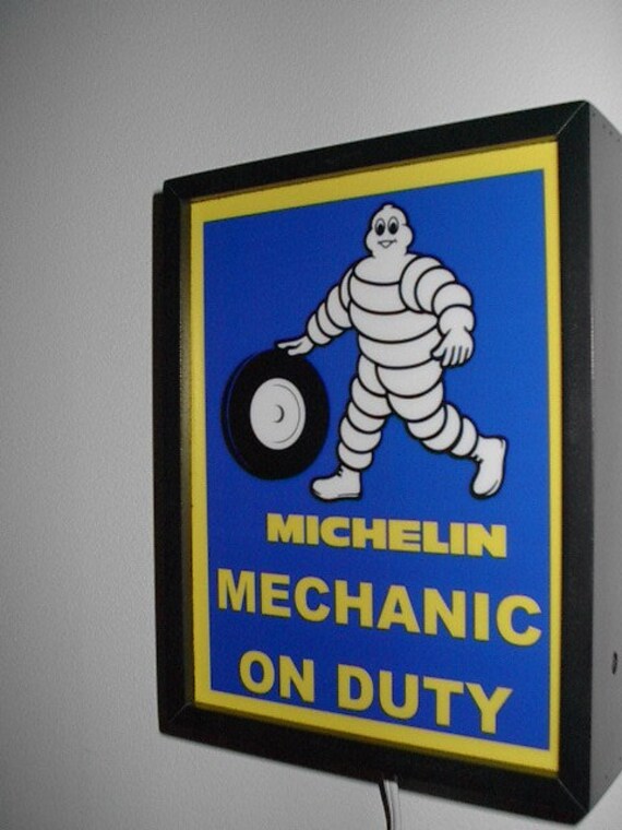 ミシュラン タイヤ MICHELIN TYRES 看板 ビンテージ 23cm