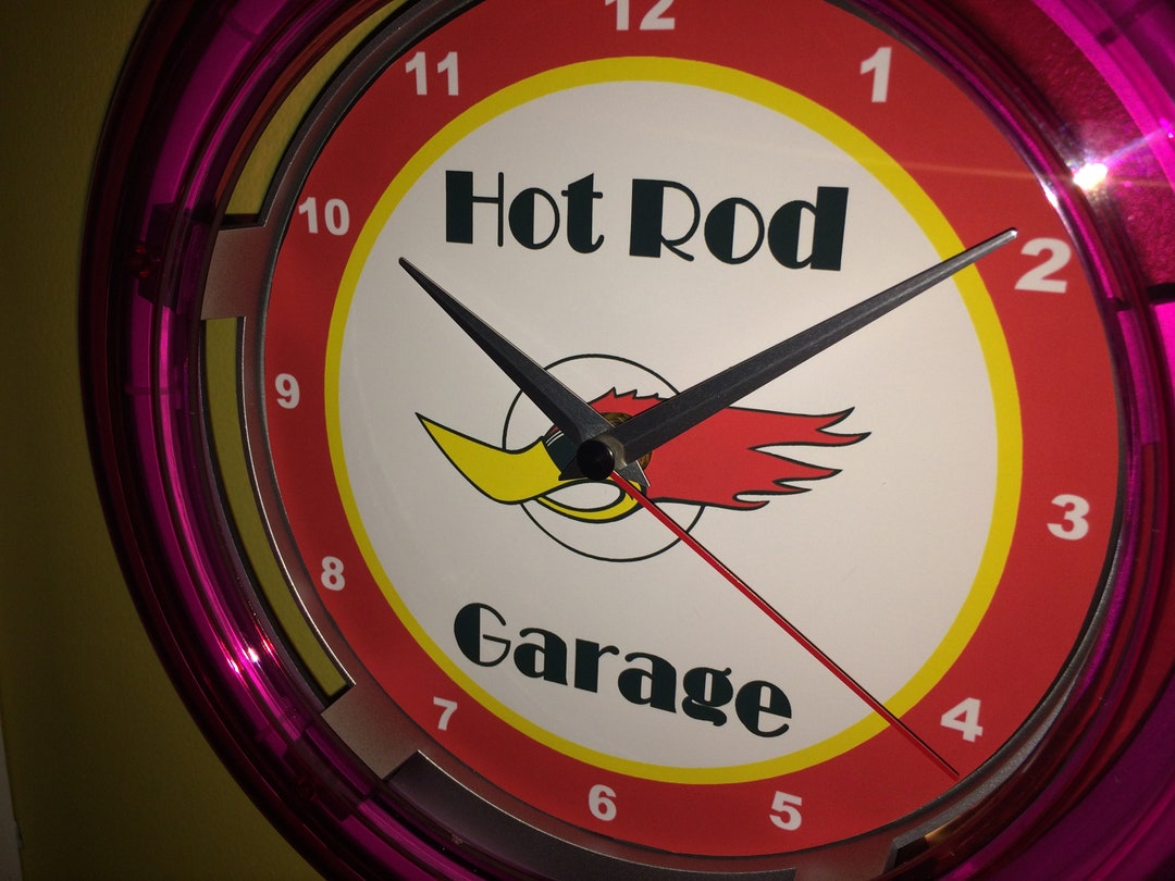 HOT ROD WOODPECKER Motors Auto Garage Mechanic Man Cave Bar Retro Neon ...