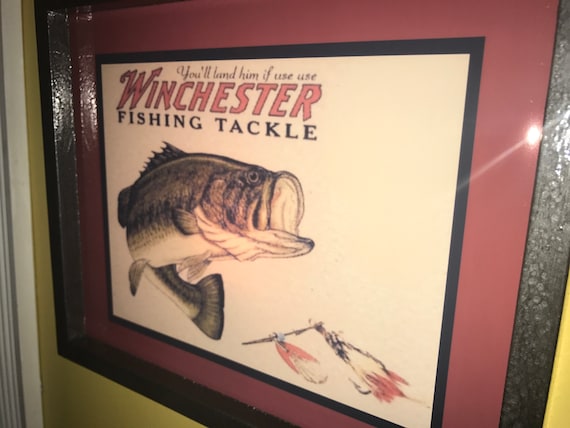 Winchester Fishing Tackle Bass Lures Bar Man Cave Lighted