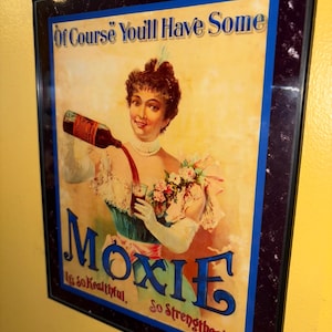 アンティーク　ホーロー　サイン　プレート　看板　 ソーダ　Moxieアメリカ アンティーク ホーロー サイン プレート 看板 ホワイト 赤文字
