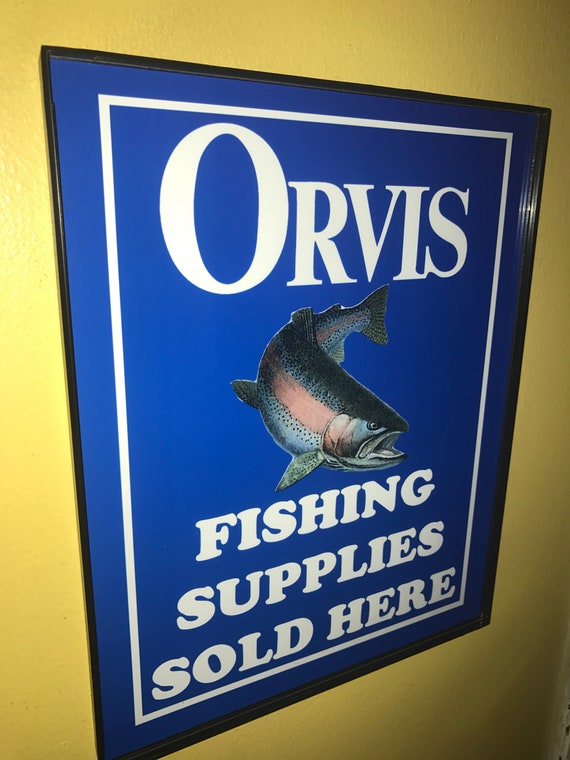 Orvis Trout Fly Fishing Rod Reel Fly Framed Advertising Print Man Cave Sign  