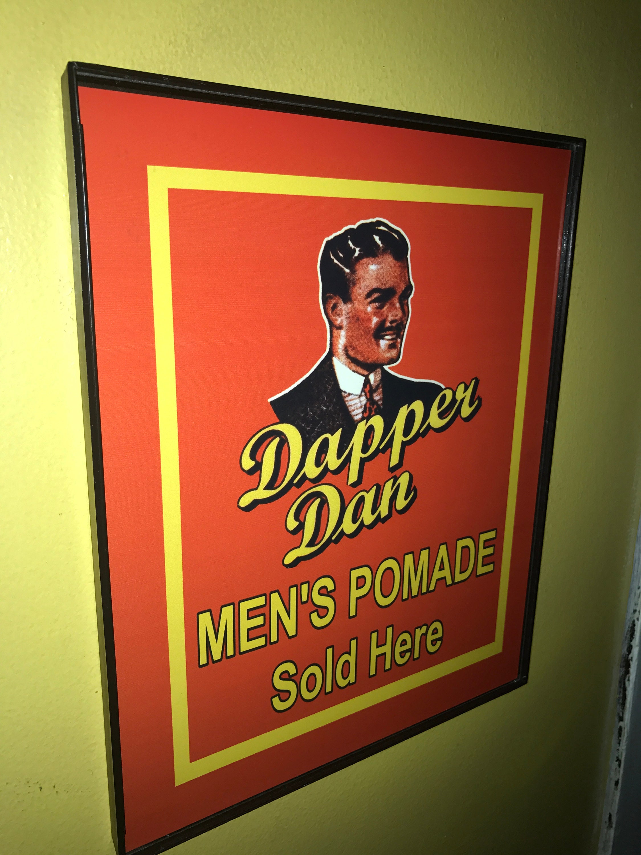 Dapper Dan Hair Pomade Barber Shop Bar Framed Advertising Print