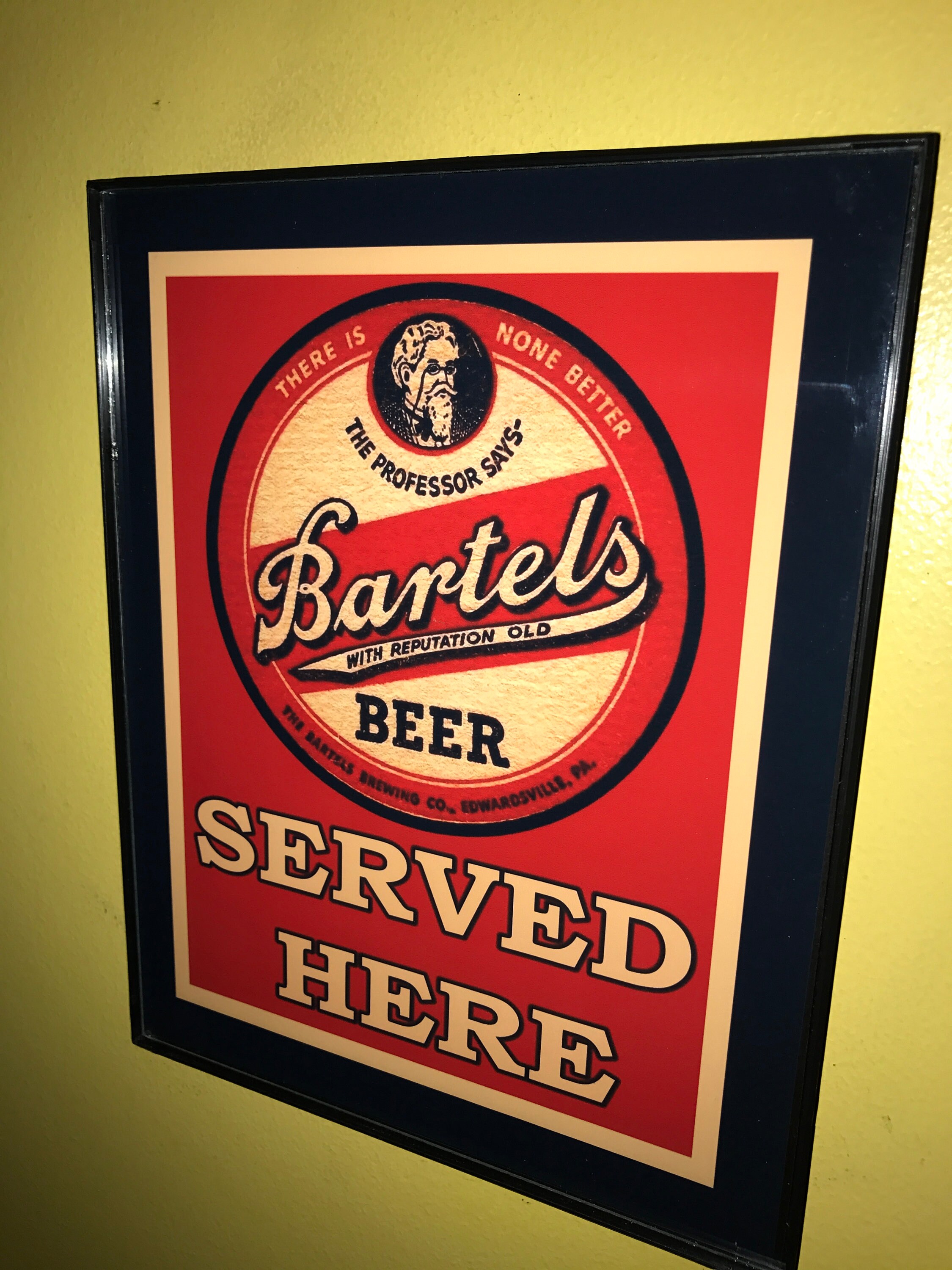 Bartels Professor Beer Bar Framed Advertising Print Man Cave Sign