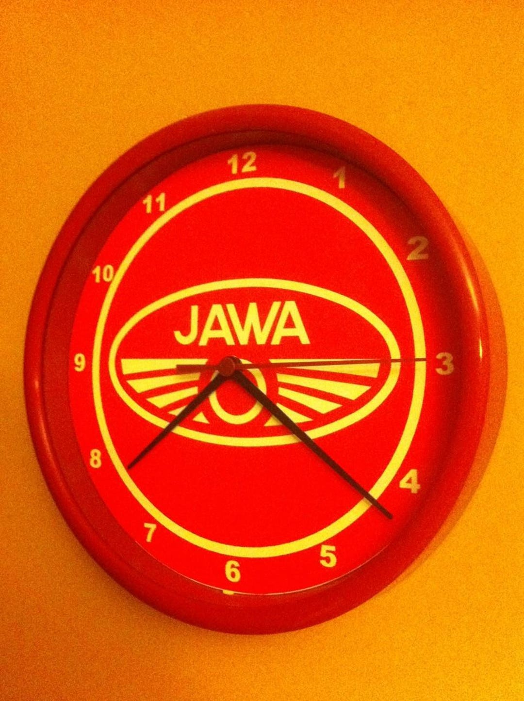Jawa Motorcycle RED Logo Garage Mechanic Racing Bar Advertising Man ...