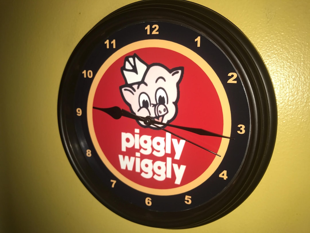 Piggly Wiggly Pig Hog Grocery Store Kitchen Diner Advertising Clock ...