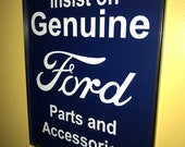 Ford FoMoCo GenParts Motors Auto Car Garage Framed Advertising Print Man Cave Sign
