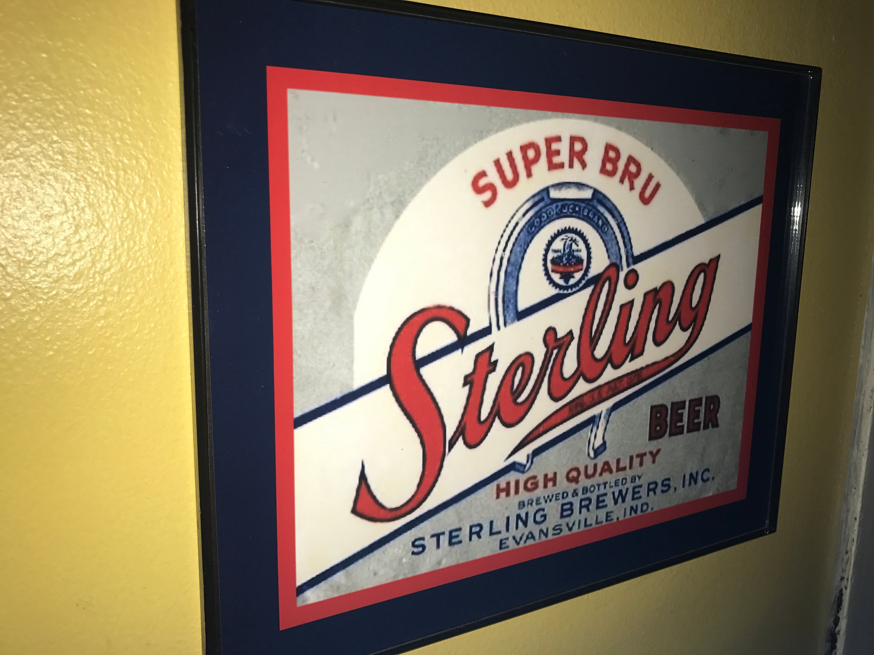 sterling beer sign　ビンテージ　ビール　サイン　看板 VINTAGE STERLING BEER PLASTIC SIGN 14