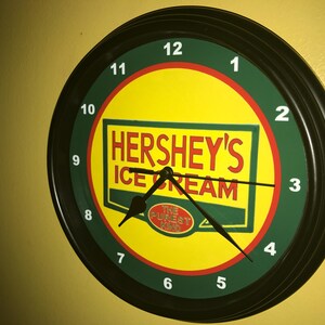 HERSHEYS ICECREAM 壁掛け時計看板 ハーシーズライトボックス HERSHEYS ICECREAM 壁掛け時計看板 ハーシーズライトボックス ライト