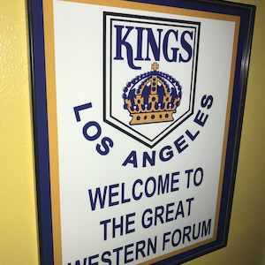 LA Los Angeles Kings Throwback Hockey Stadium Bar Gameroom Framed Advertising Print Man Cave Sign