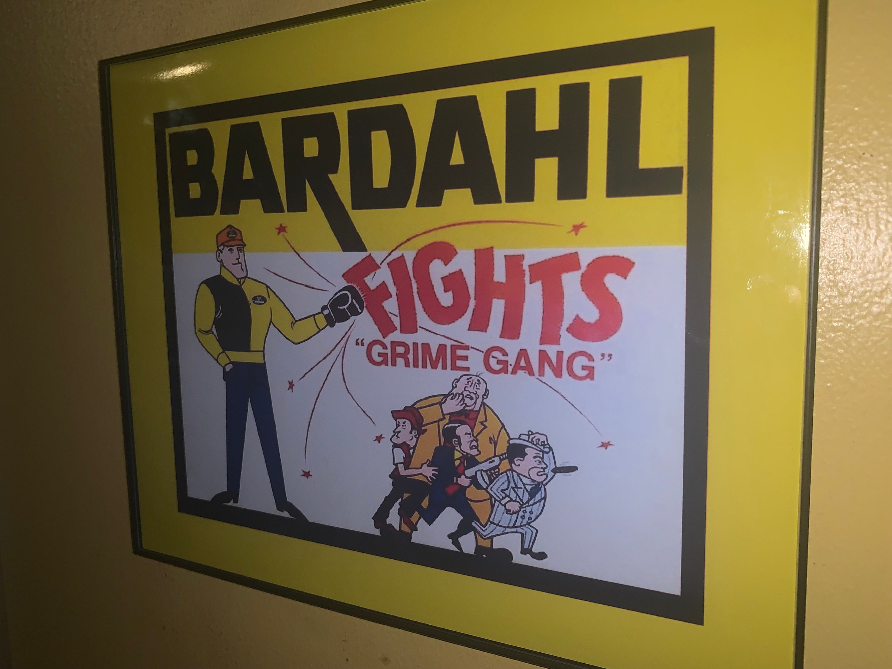 Bardahl Fights Grime Oil Service Gas Station Garage Bar Framed