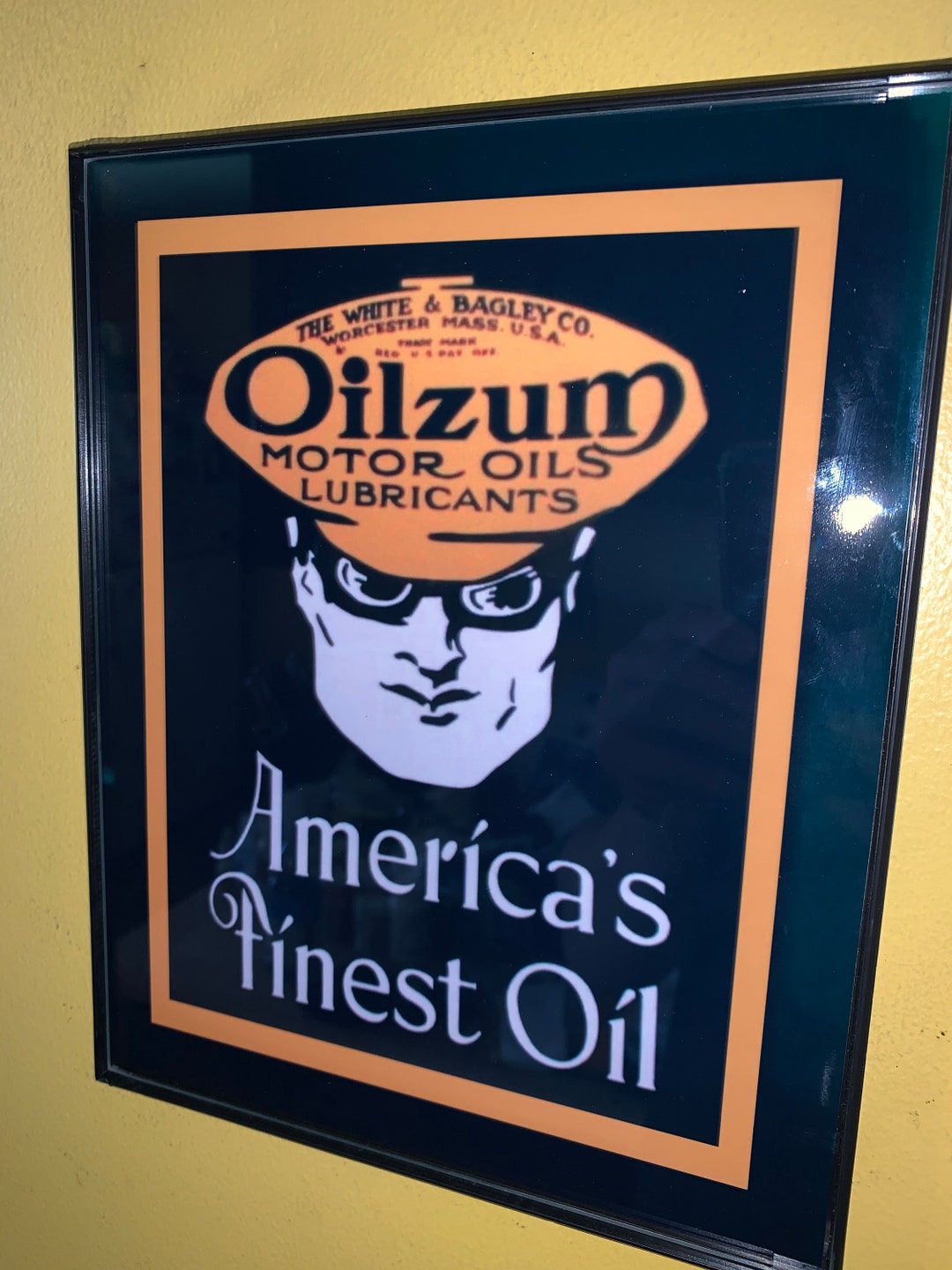 Oilzum Motor Oil Gas Service Station Garage Bar Framed Etsy
