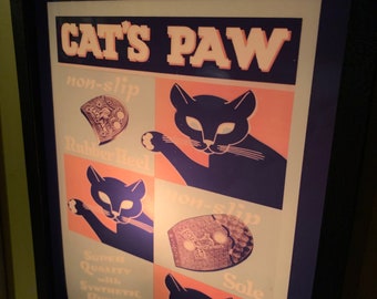 Cat s Paw Shoe Sole Repair Shop Cobbler Store Bar Man Cave Lighted