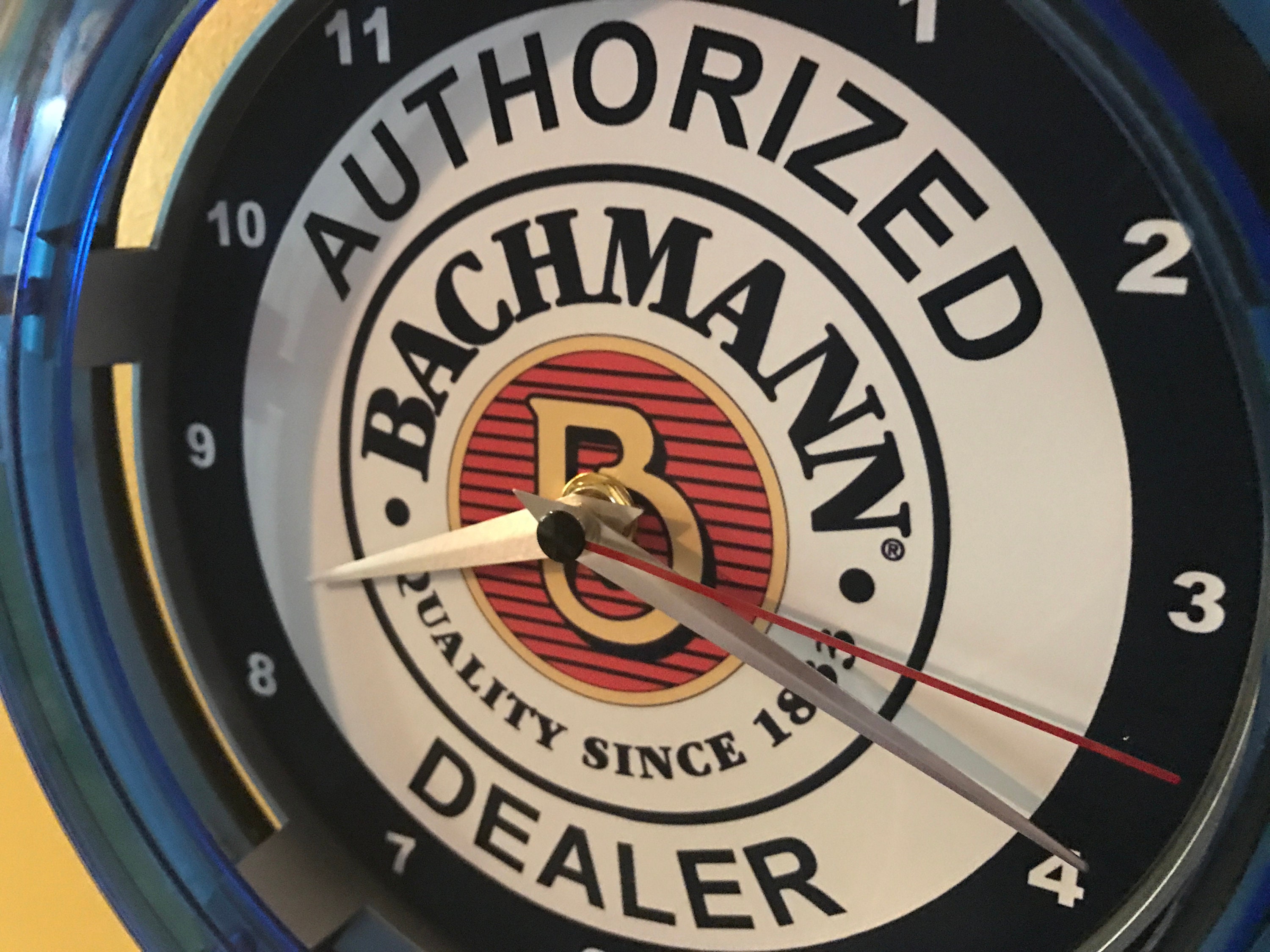 Bachmann Authdealer Model Trains Toy Store Man Cave Bar Neon Wall Clock ...