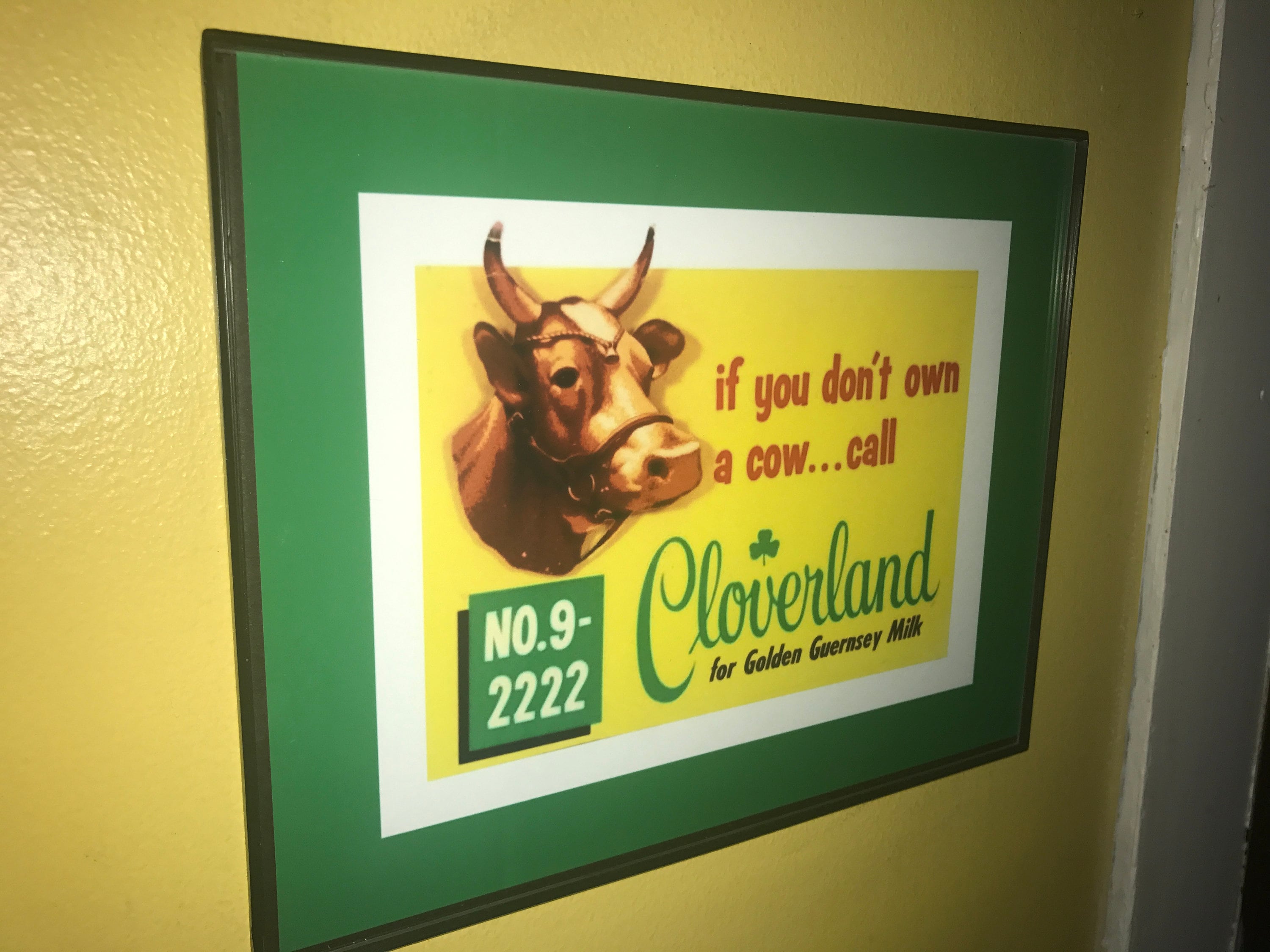 Cloverland Guernsey Cow Milk Dairy Restaurant Diner Kitchen Etsy