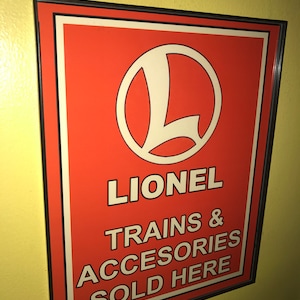 Lionel Trains Toy Store Bar Framed Advertising Print Man Cave Sign