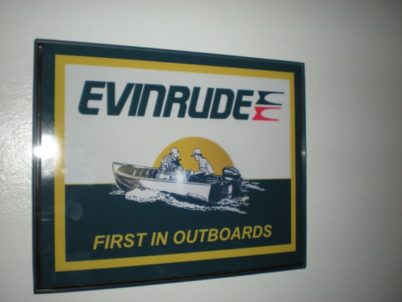 Evinrude Outboard Boat Motor Men Fishing Sales Service Garage