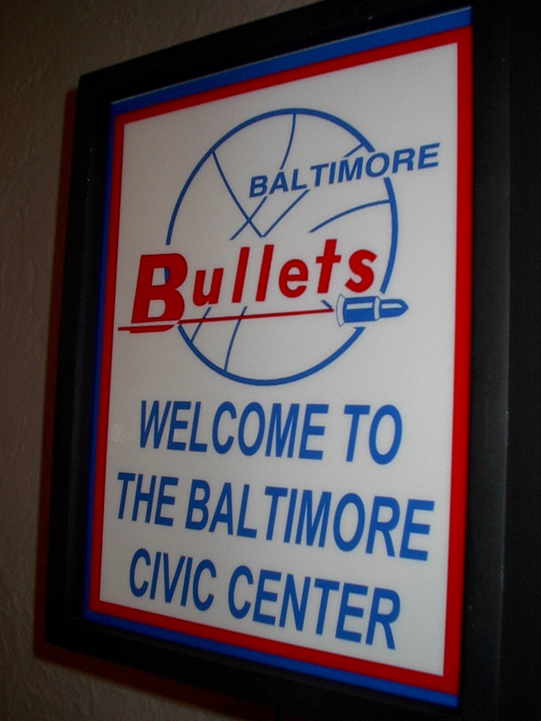 Baltimore Bullets Washington Wizards Basketball Throwback Arena Stadium ...