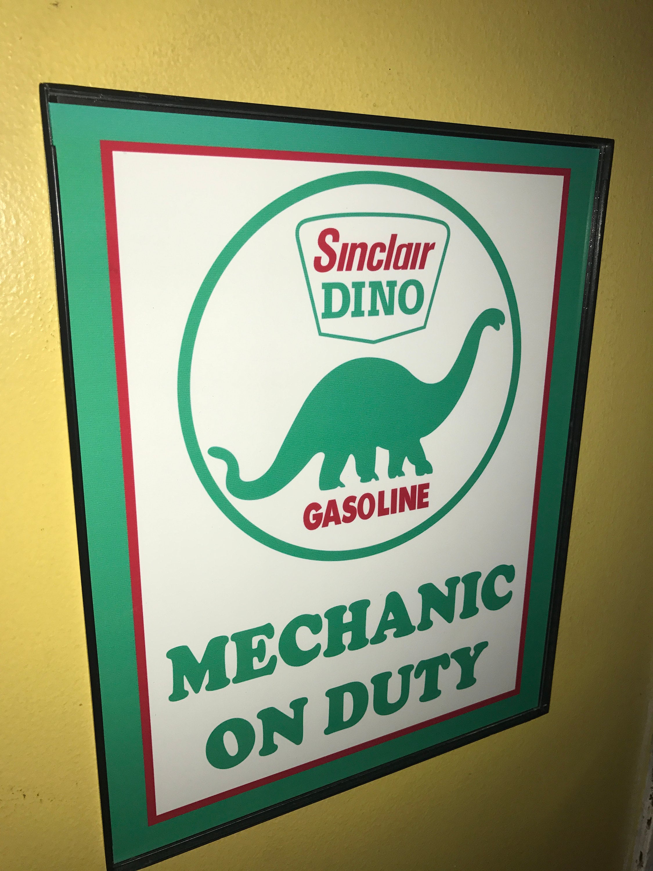 Sinclair Dino Mechanic on Duty Oil Gas Service Station Garage Etsy