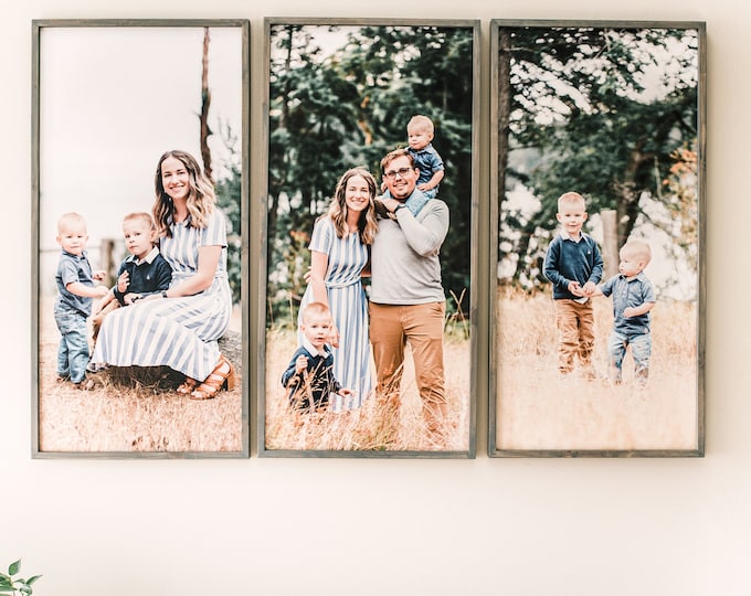 Wooden Frame Photo Sign - Framed Wedding Photo - Family Photo - Custom Print - APKhome