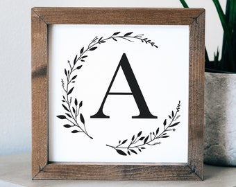 Family Letter Framed Wood Sign - Mini Party Size Sign - Home Sign - Wall Decor - Farmhouse Signs - Boho Farmhouse - Rustic Framed Sign SQS15