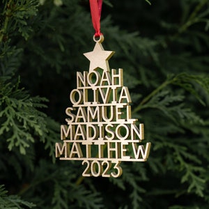 Family Christmas Ornament - Personalized Ornament With Names - Christmas Tree Ornament
