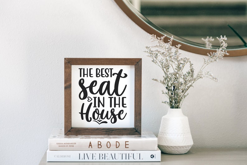 PBK Best Seat in The House Stitched Framed Decoative Bathroom Décor Sign 8 Inch x 3.5 Inch PBK Best Seat in The House Stitched Framed Decoative Bathroom Décor Sign 8 Inch x 3.5 Inch